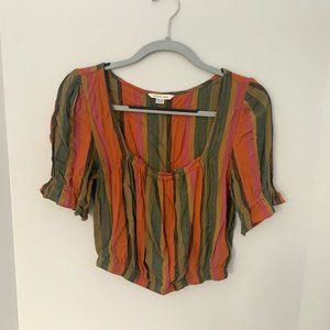 Poof Sleeve Crop Top